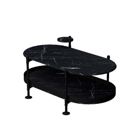 Above the bottom panel, there is a round iron sheet with a height of 5.0cm to surround the bottom panel. At the top, there is a small disc layer with a diameter of 18.5cm. He is a rotatable design. Use industrial pipes for the structure.